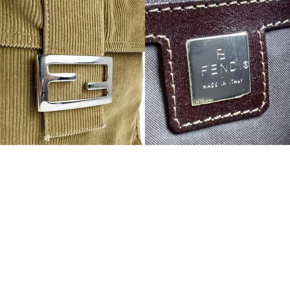 Fendi Corduroy Beige Shoulder Bag - Picture 5 of 5